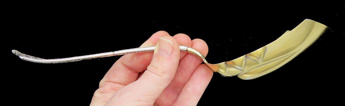 Tiffany & Co Persian 1872 Sterling Silver Gold Bowl Large Serving Scoop Spoon