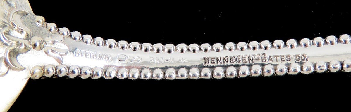 Antique Sterling Silver Dominick Haff Charles II Gold Bowl Serving Spoon 8 7/8"
