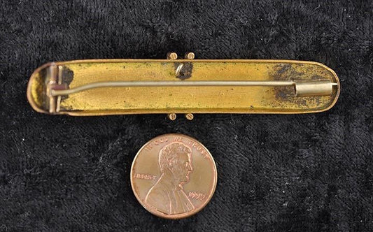 Antique Etruscan Revival Victorian Gold Plated Pin/Brooch