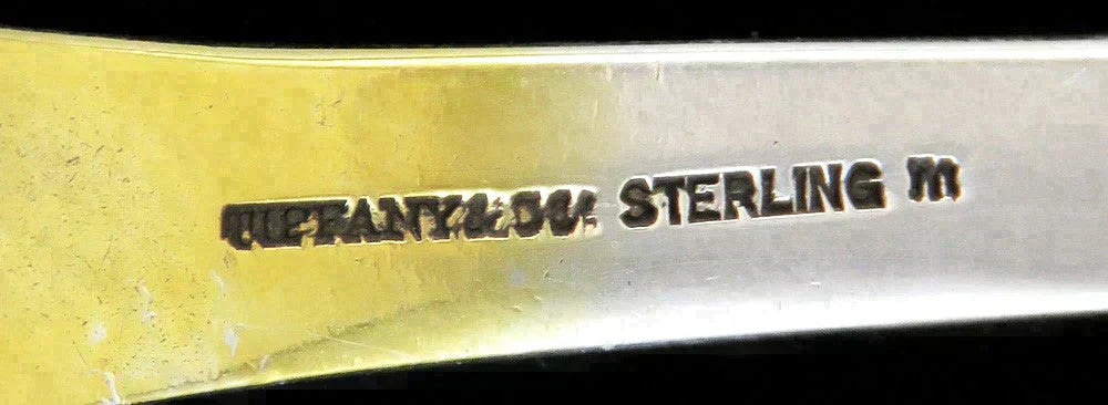 Antique Gilt Sterling Silver Tiffany & Co Faneuil Serving Fork NO MONOGRAM