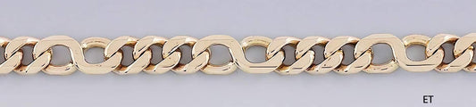 Elegant Italian 14k Yellow Gold Curb Link Bracelet