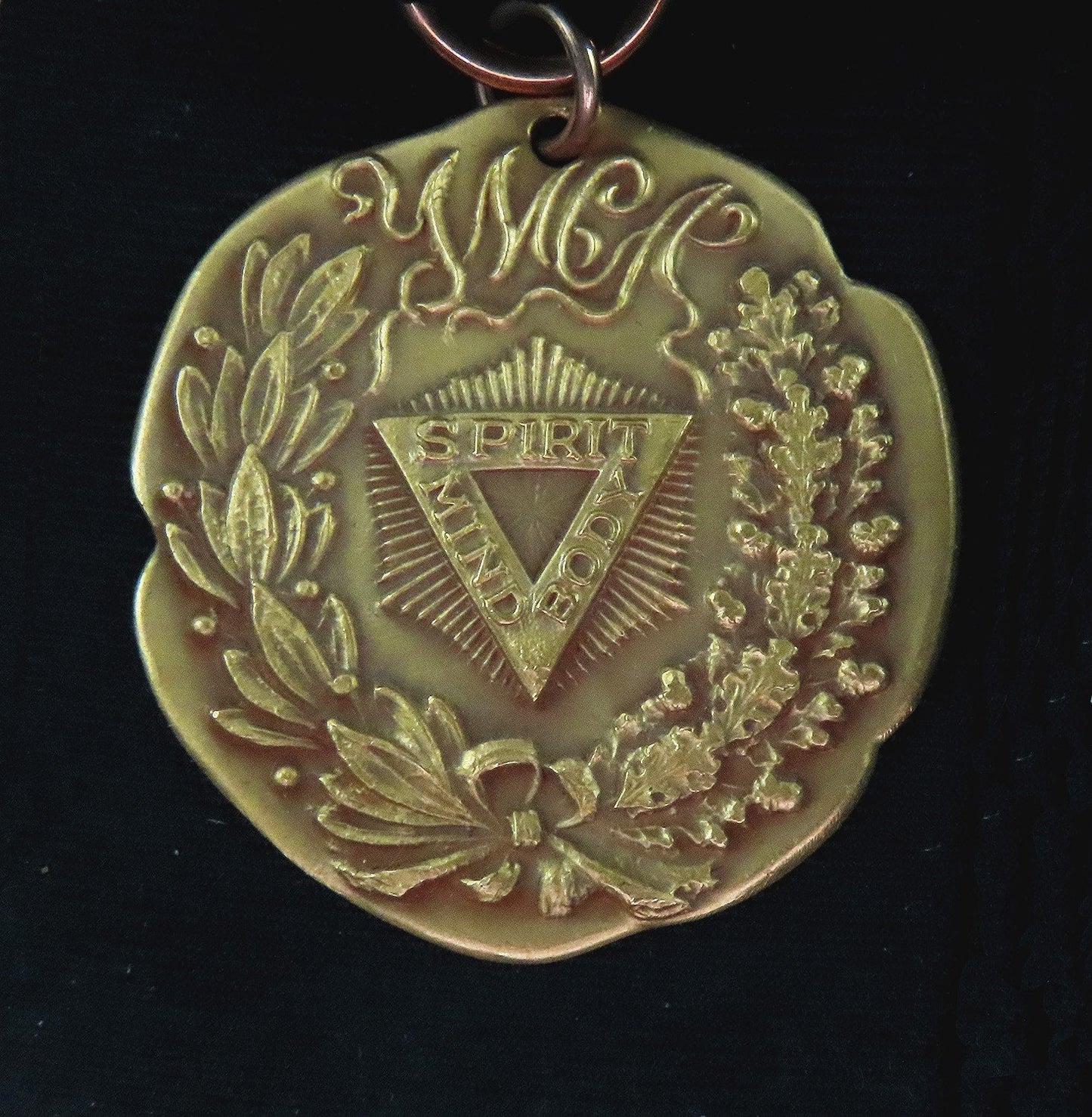 Rare Antique c1905 10k Yellow Gold YMCA Medal Medallion On Ribbon