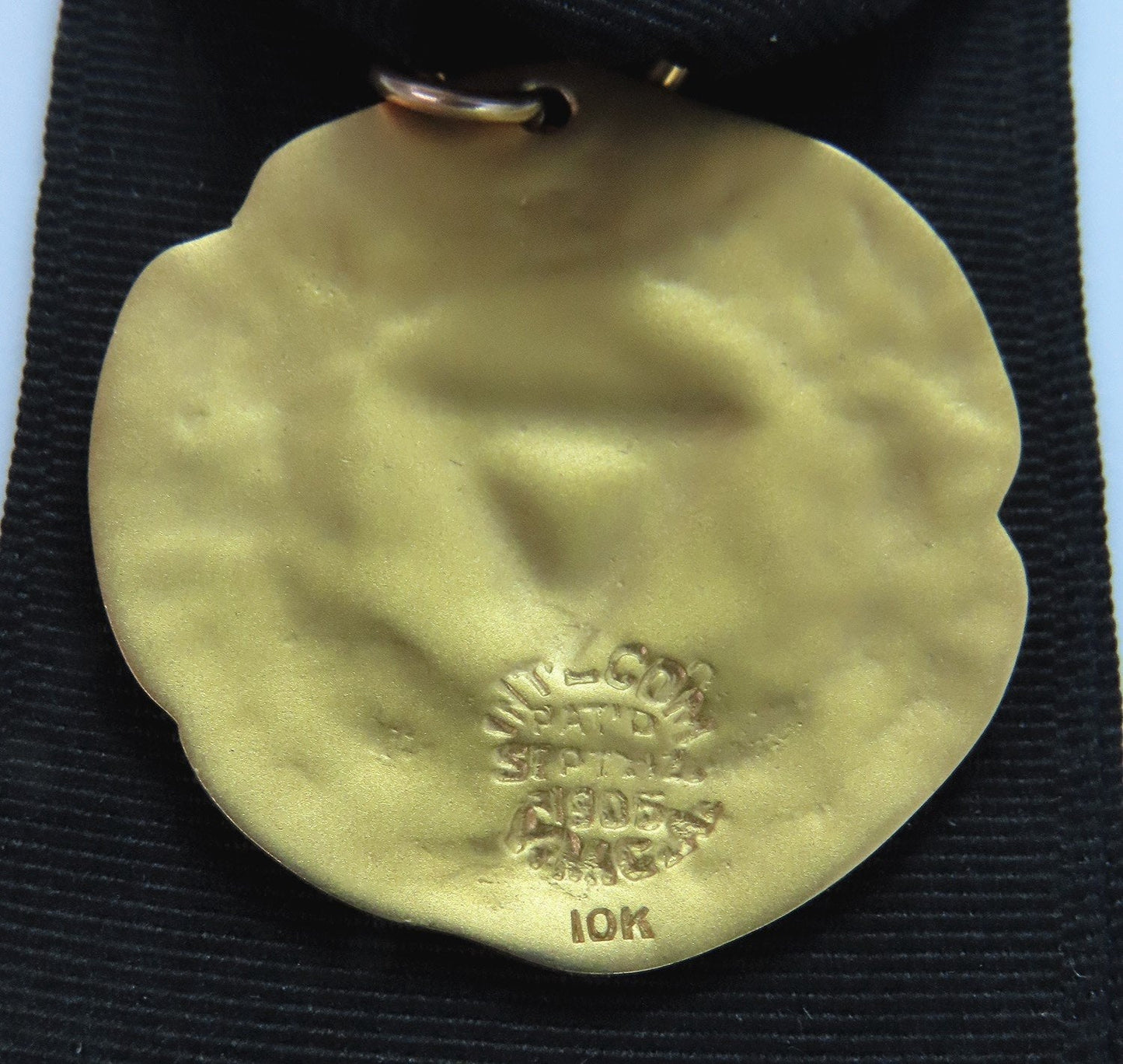Rare Antique c1905 10k Yellow Gold YMCA Medal Medallion On Ribbon
