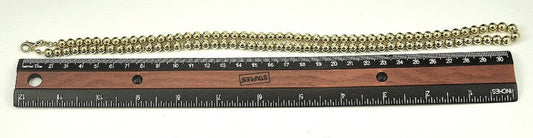 Handsomely Made Sterling Silver with Gold Wash Beaded Necklace from Italy