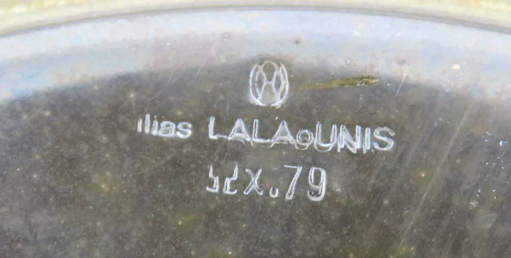 Signed Lalaounis Sterling Silver & Brass Commemorative Waterbearer Plate Plaque