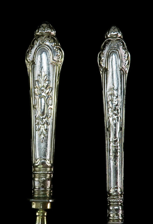 Beautiful Set 4 Silver Handled Servers Turn of the Century w/ Original Box