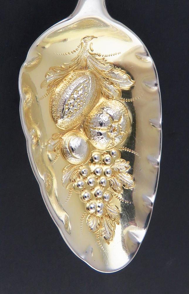 Antique 1798 English Sterling Silver Peter & Ann Bateman Fruit Serving Spoon