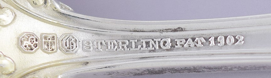 4 Gorham Gold Sterling Silver Royal Oak 1902 Dessert Fruit Spoons 5 1/2"