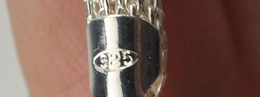 Gorgeous Modern Sterling Silver Snakelike Woven Chain Made by Milor, Italy