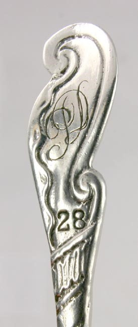 4 Unique Gorham Flower Floral Sterling Silver Salt Spoons