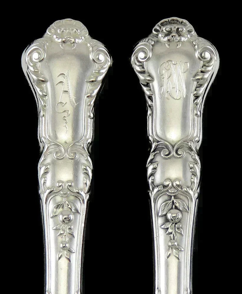 6 Antique Sterling Silver Gorham Baronial 1898 Orange/Citrus Knives 7 3/8"