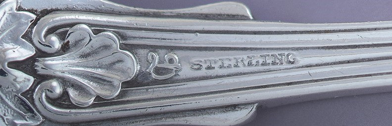 Fab set 10 Durgin Sterling Silver New Vintage Dinner Forks D Mono 7 1/2"