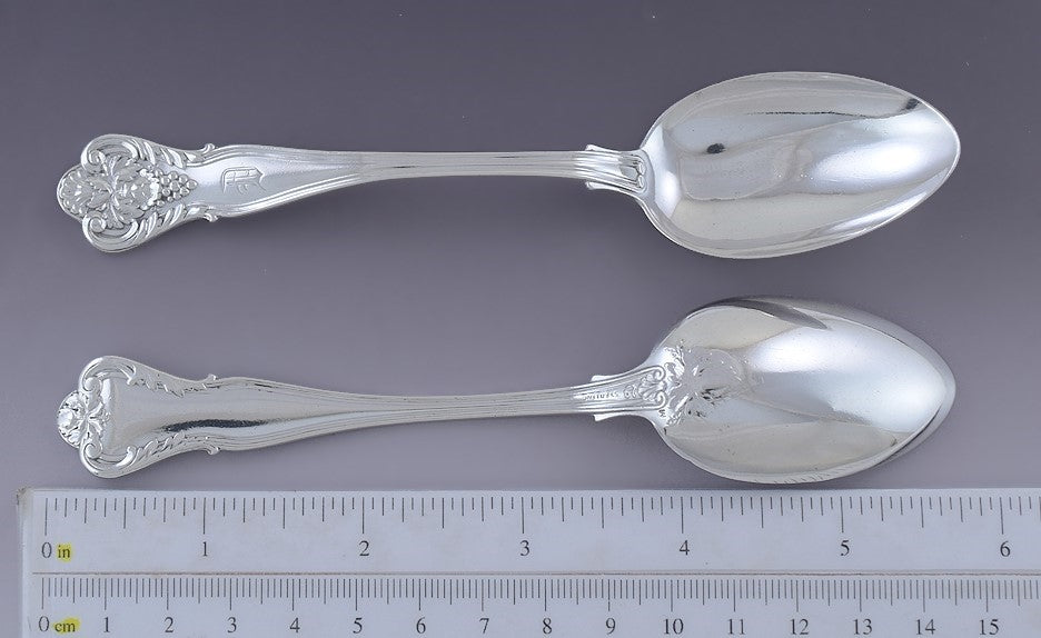 Fab set 4 Durgin Sterling Silver New Vintage Teaspoons Coffee Spoons D Mono
