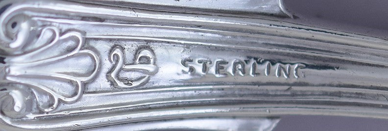 Fab set 4 Durgin Sterling Silver New Vintage Teaspoons Coffee Spoons D Mono