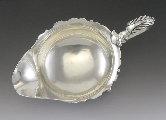 Antique 1899 Victorian English Sterling Silver Sauce or Gravy Boat NO MONO