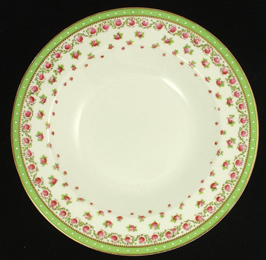 12 Vintage English George Jones Jeweled Porcelain Floral Soup Bowls