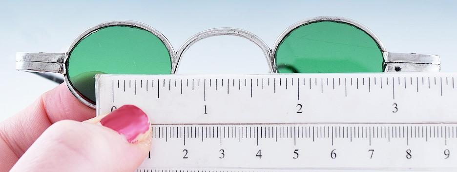 Rare c1780-1810 American Oval Green Glass Spectacles Sunglasses Eye Glasses