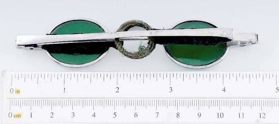 Rare c1780-1810 American Oval Green Glass Spectacles Sunglasses Eye Glasses