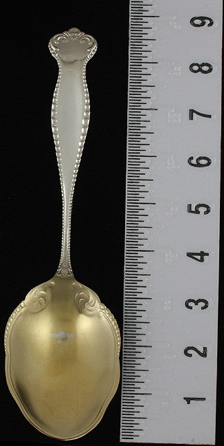 Fine Towle Canterbury Gold Wash Sterling Silver Berry Salad Serving Spoon