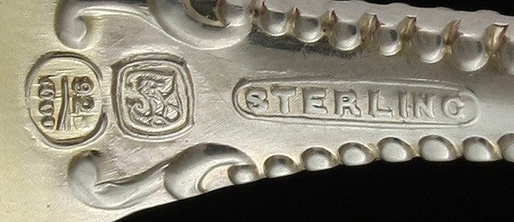 Fine Towle Canterbury Gold Wash Sterling Silver Berry Salad Serving Spoon