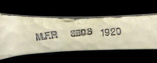 Vintage 1920 Hand Hammered Norwegian 830S Silver Serving Spoon 9 3/4"