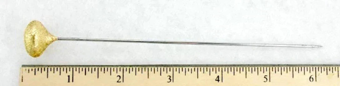 Vintage 14K Yellow Gold Etruscan Revival Gold Wire Hat Pin