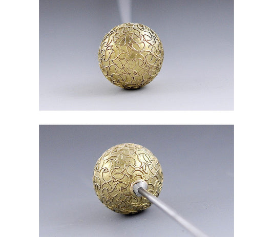 Victorian 14K Yellow Gold Hat Pin Etruscan Revival Gold Wire Designs