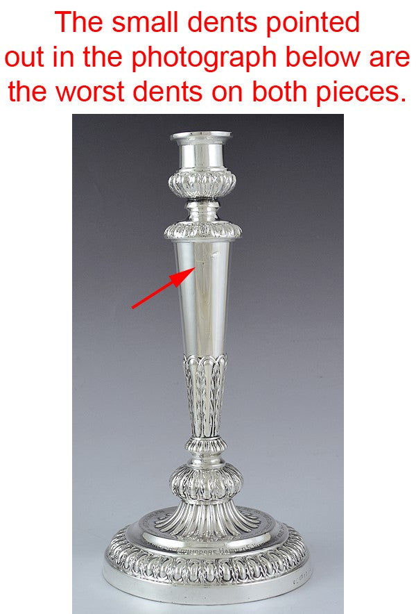 English 1786 Matthew Boulton Sterling Silver Convertible Candelabra Candlesticks