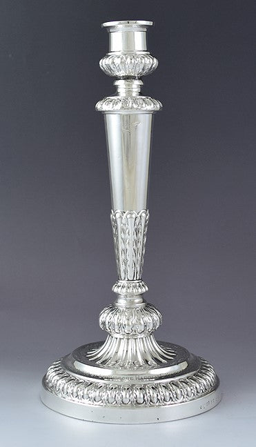 English 1786 Matthew Boulton Sterling Silver Convertible Candelabra Candlesticks