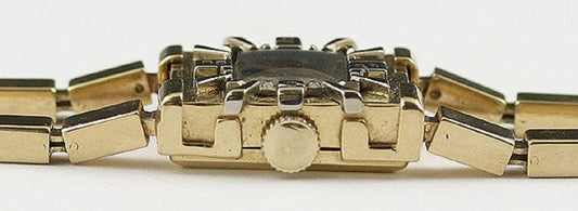 Sellita Art Deco / Art Moderne 14k Gold Ladies’ Wristwatch