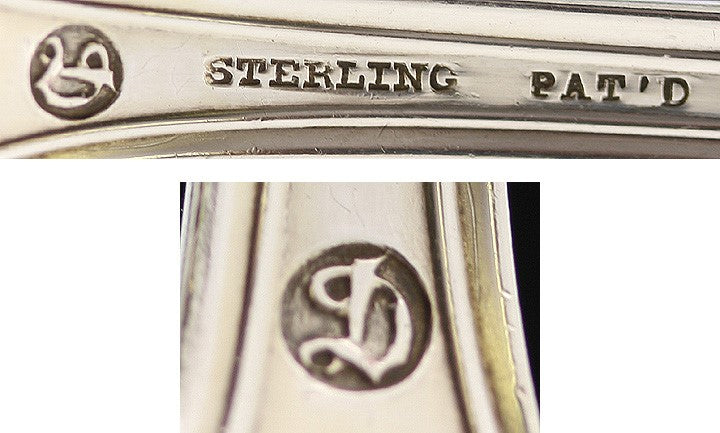 Vintage Sterling Silver Durgin Colfax 1922 Salad Serving Fork