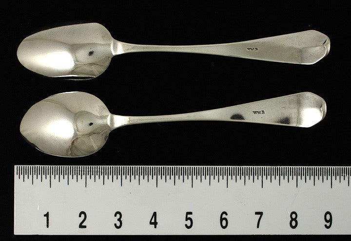3 American Coin Silver Coffin End Spoons Ward & Bartholomew