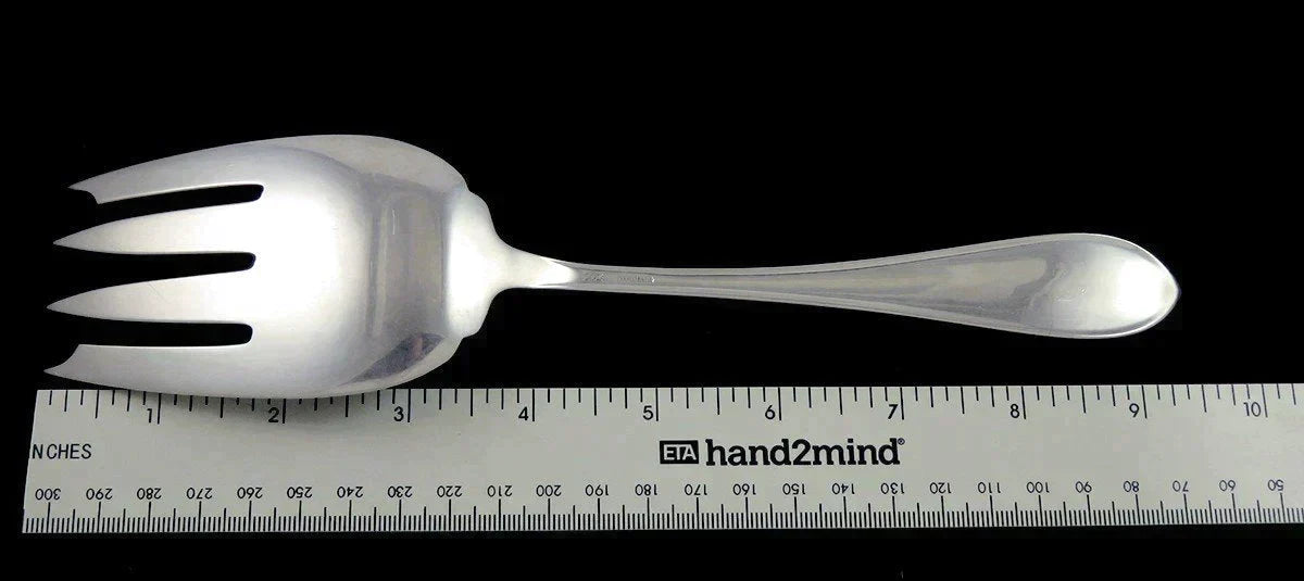 Antique Art Nouveau Frank Whiting Easter Lily Sterling Silver Serving Fork 9 1/2