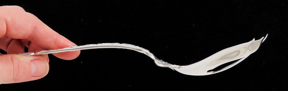 Antique Art Nouveau Sterling Silver Gorham Poppy 1902 Serving Fork NO MONO