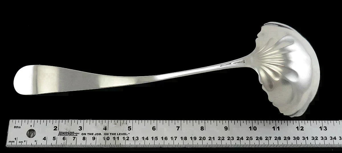 Antique Sterling Silver Towle Clover 1887 Engraved Soup or Punch Ladle 12 3/4"