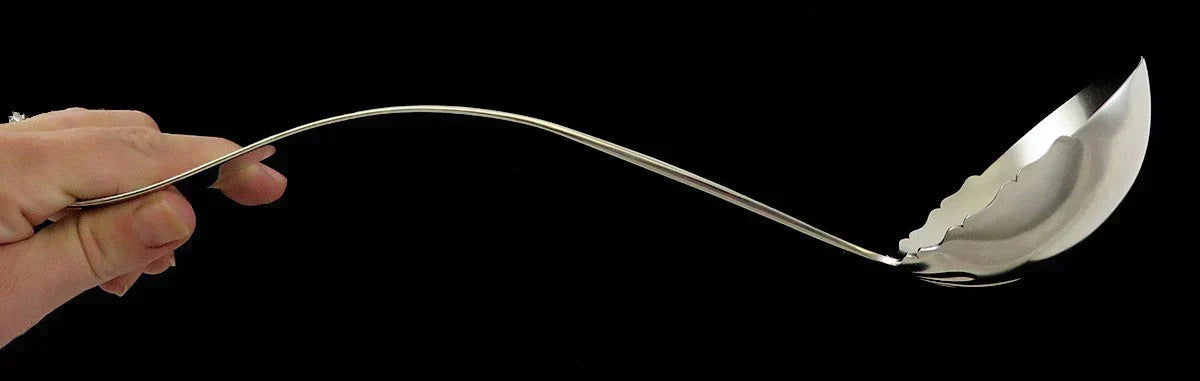 Antique Sterling Silver Towle Clover 1887 Engraved Soup or Punch Ladle 12 3/4"