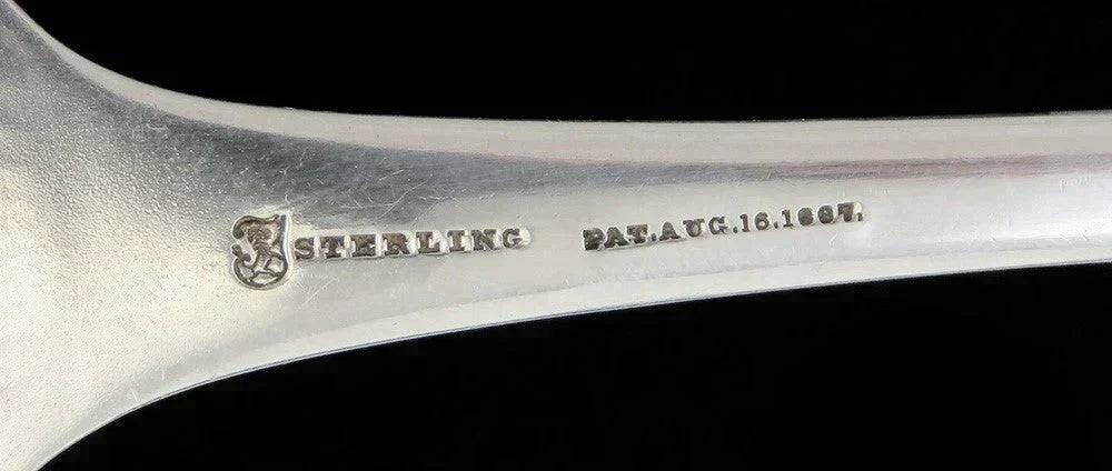 Antique Sterling Silver Towle Clover 1887 Engraved Soup or Punch Ladle 12 3/4"