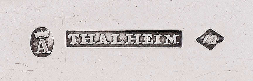 c1830s-1850s Huge German Silver Thalheim Fiddle Stuffing Serving Spoon