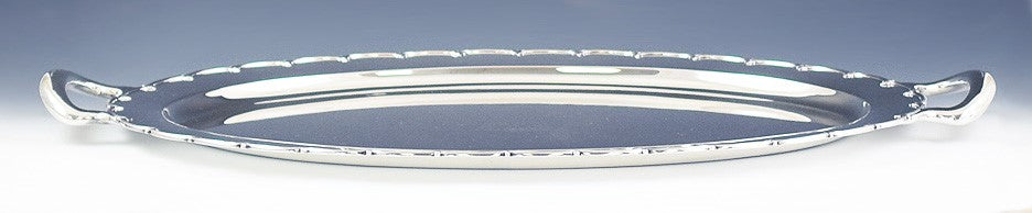 c1907-1947 Impressive Tiffany Co Sterling Silver Oval Serving Tray