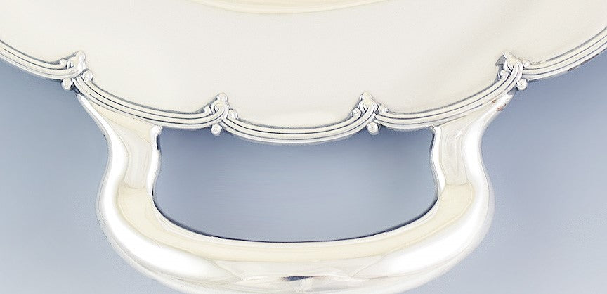 c1907-1947 Impressive Tiffany Co Sterling Silver Oval Serving Tray