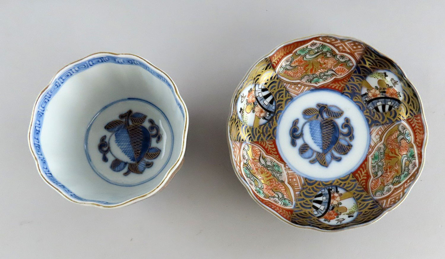 8 Antique Imari Large cups and Saucers Fine Quality