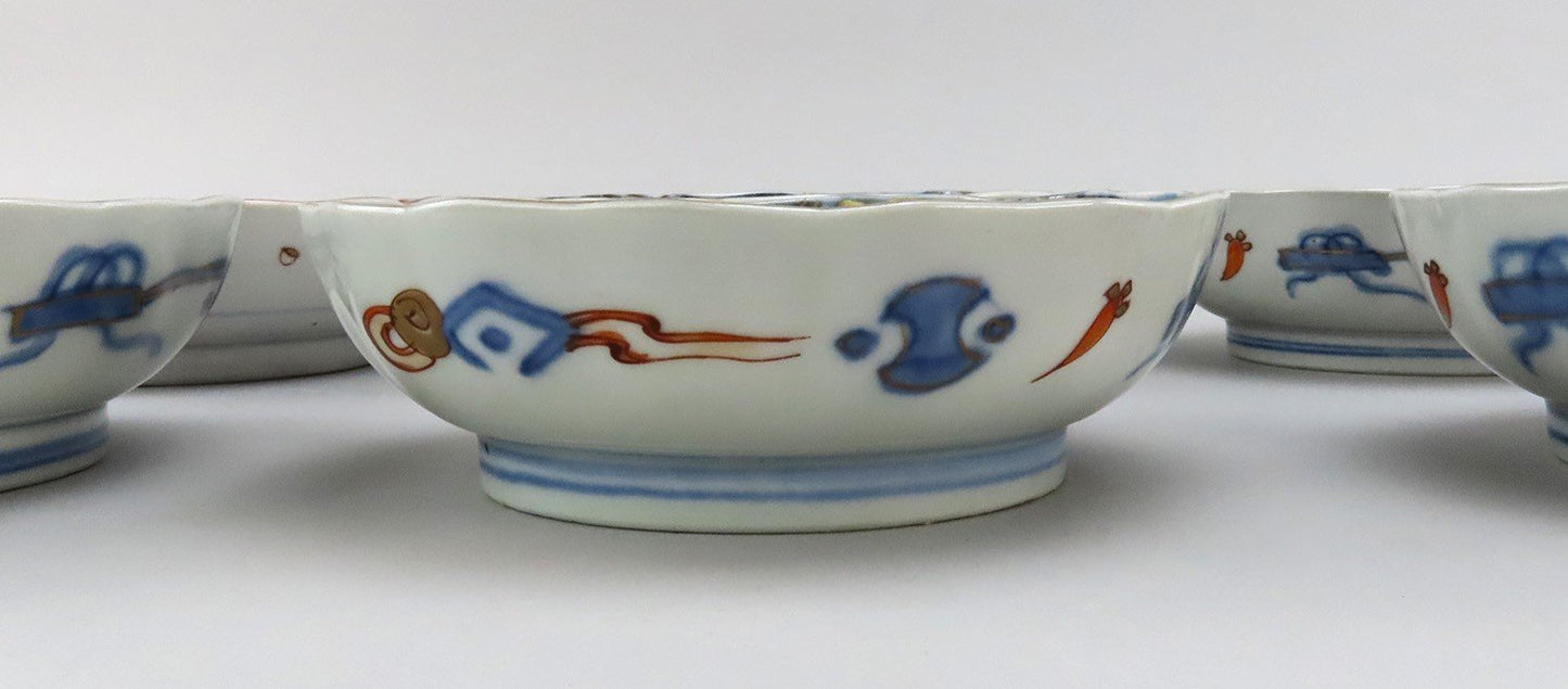 Great mid 1800s Antique Japanese Imari 10 pc Bowls 5 7/8 in