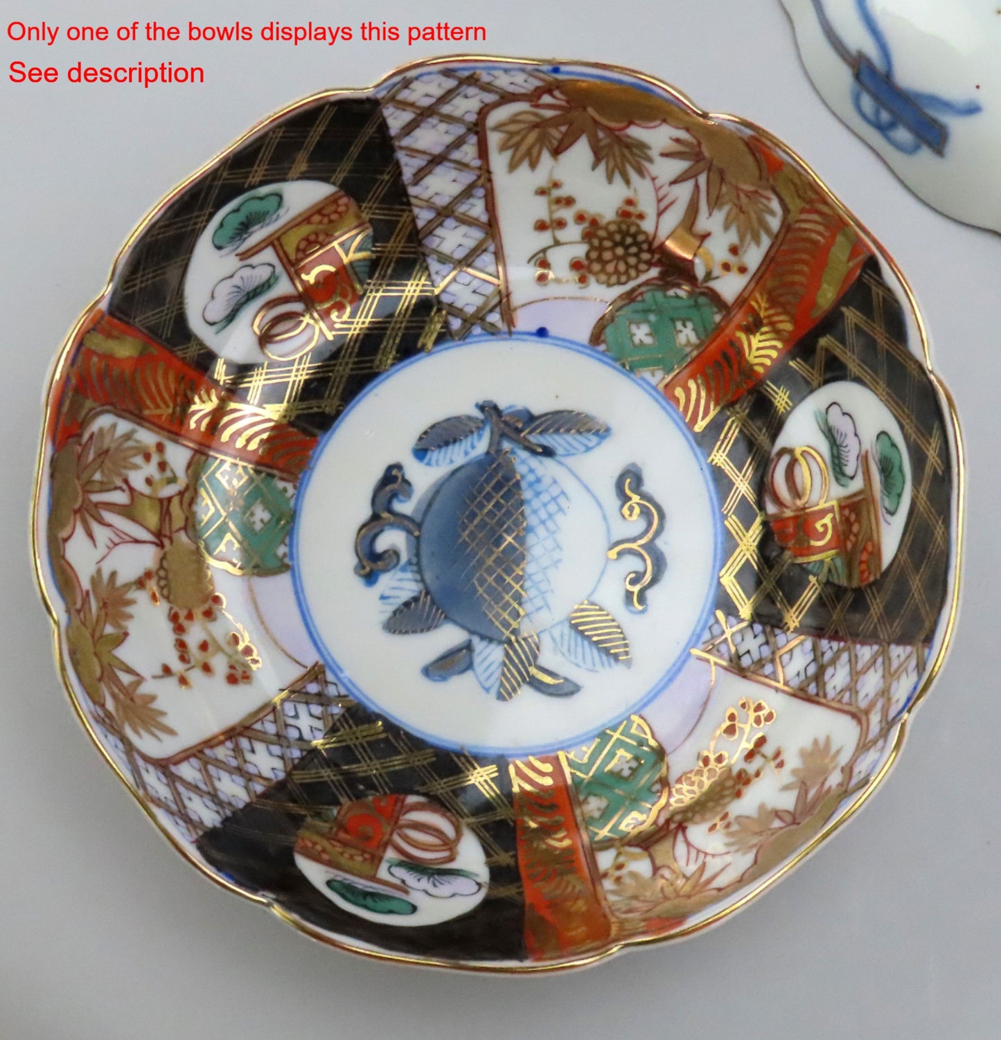 Great mid 1800s Antique Japanese Imari 10 pc Bowls 5 7/8 in