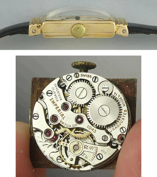 Imperial 14k Yellow Gold Art Deco Wristwatch