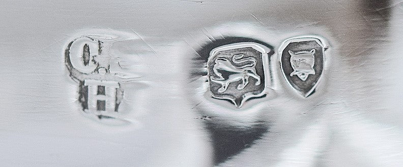 1892 Superb English Sterling Silver Double Partners Inkwell Stand