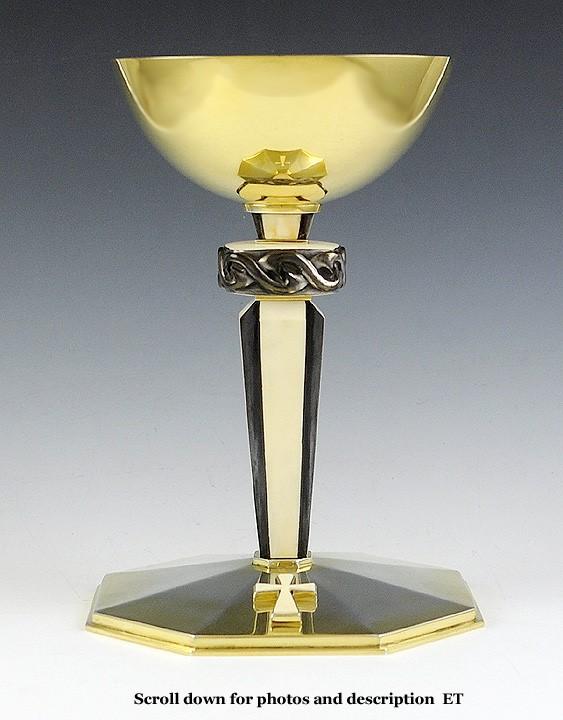 Vintage 1950s Gold Wash Sterling Silver Communion Chalice Cup