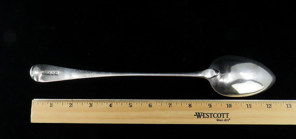 Antique English Sterling Silver Stuffing/ Serving Spoon 12 1/2 inches