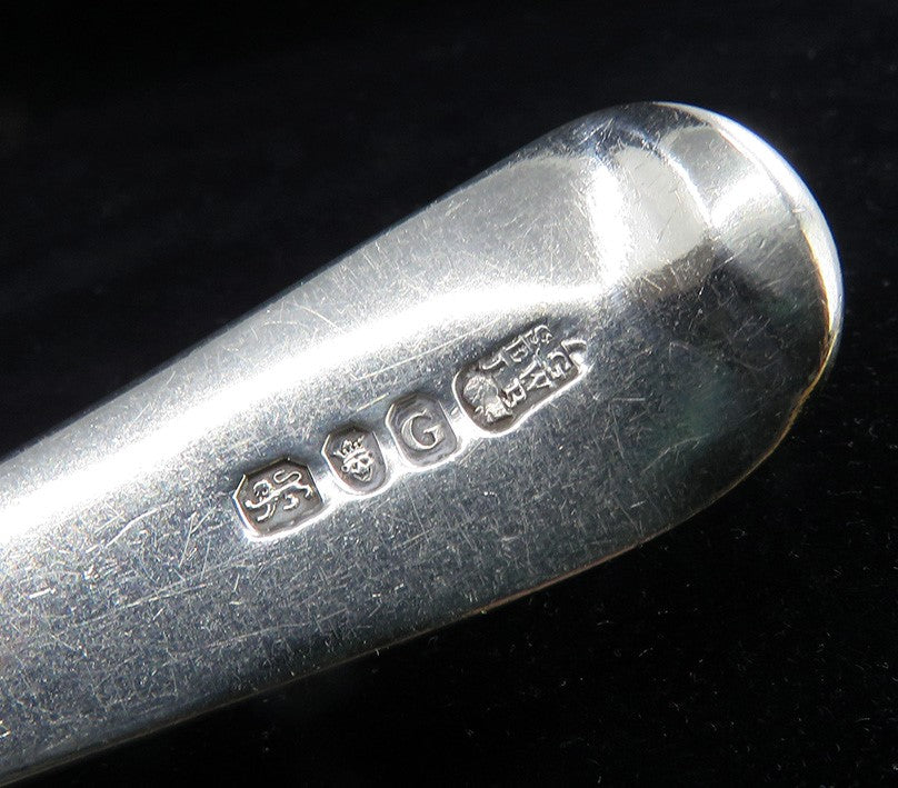 Antique English Sterling Silver Stuffing/ Serving Spoon 12 1/2 inches