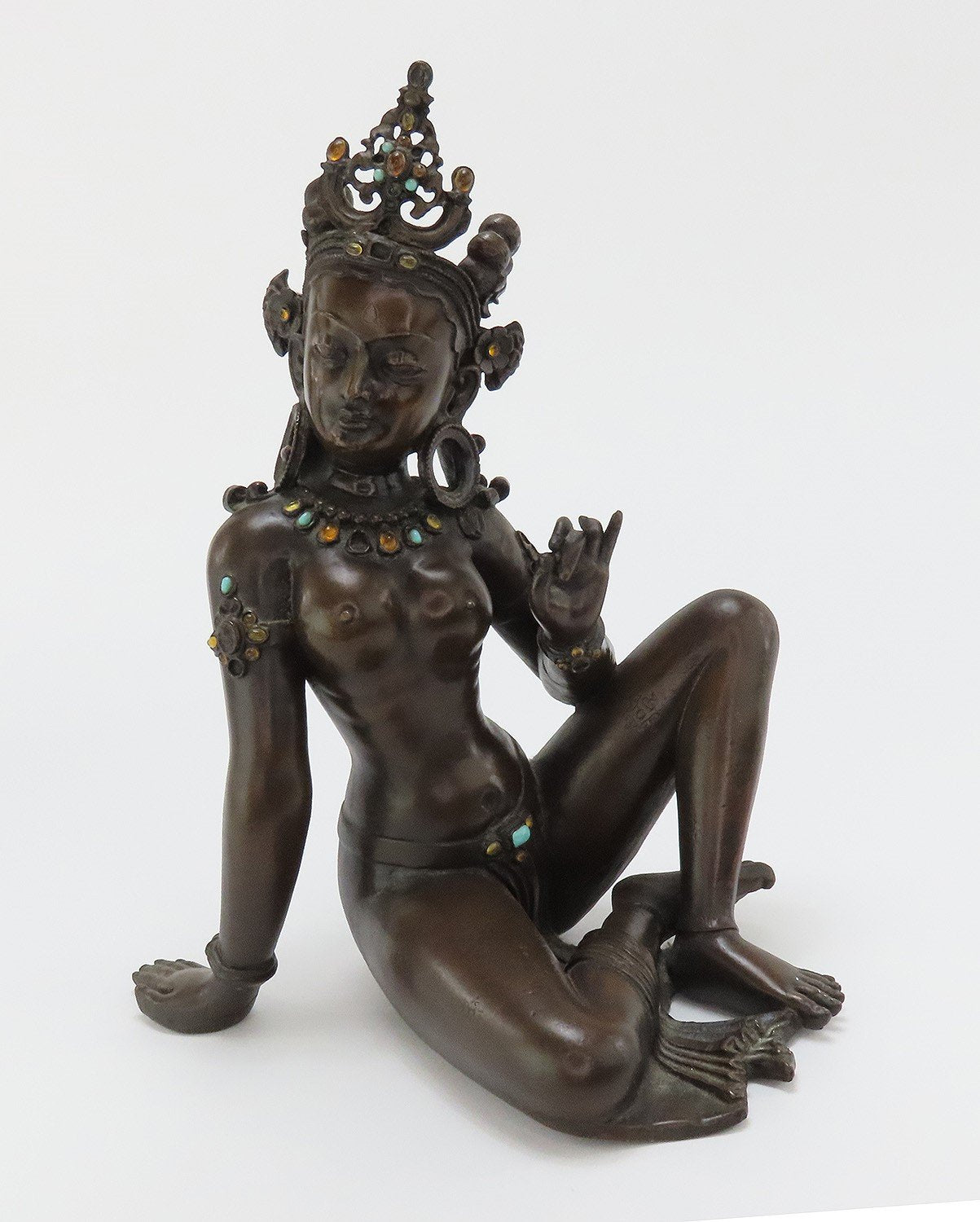Metropolitan Museum Art Repro of Nepal Uma Parvati Hindu Goddess Bronze 1988