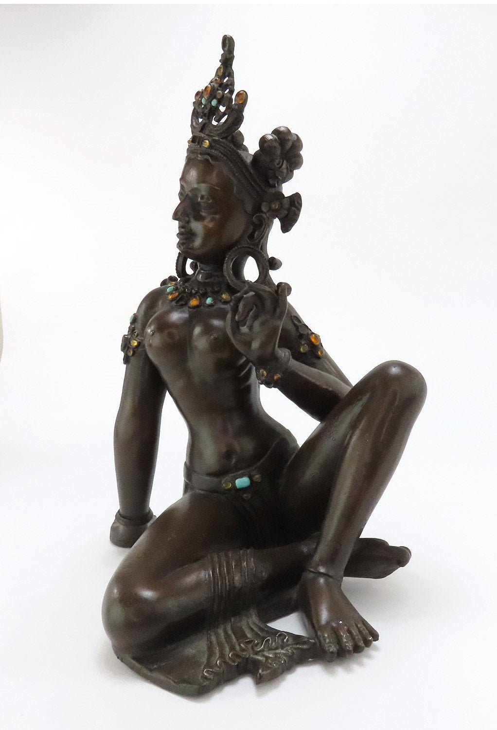 Metropolitan Museum Art Repro of Nepal Uma Parvati Hindu Goddess Bronze 1988